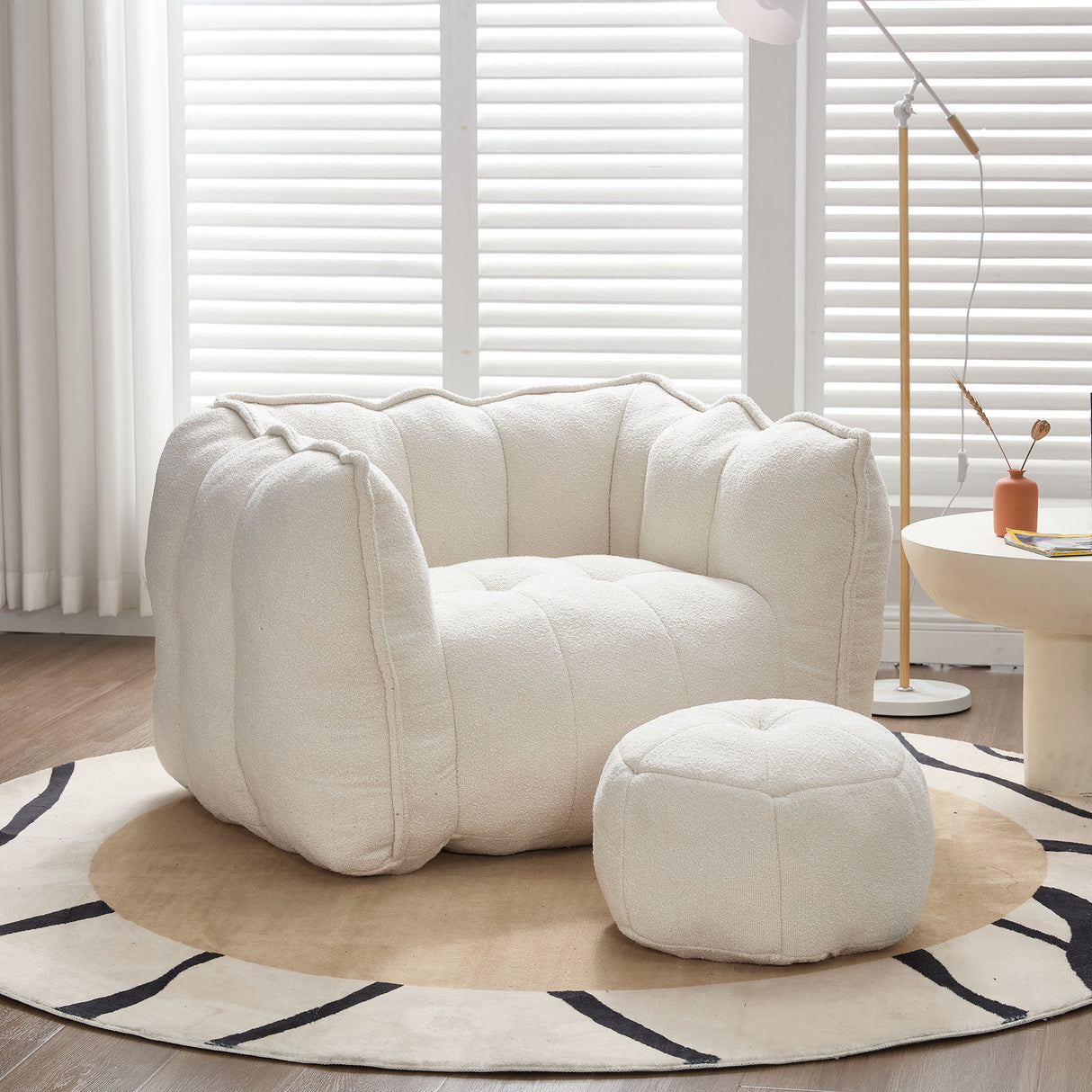 Soft Bean Bag Chair With High Resilient Foam