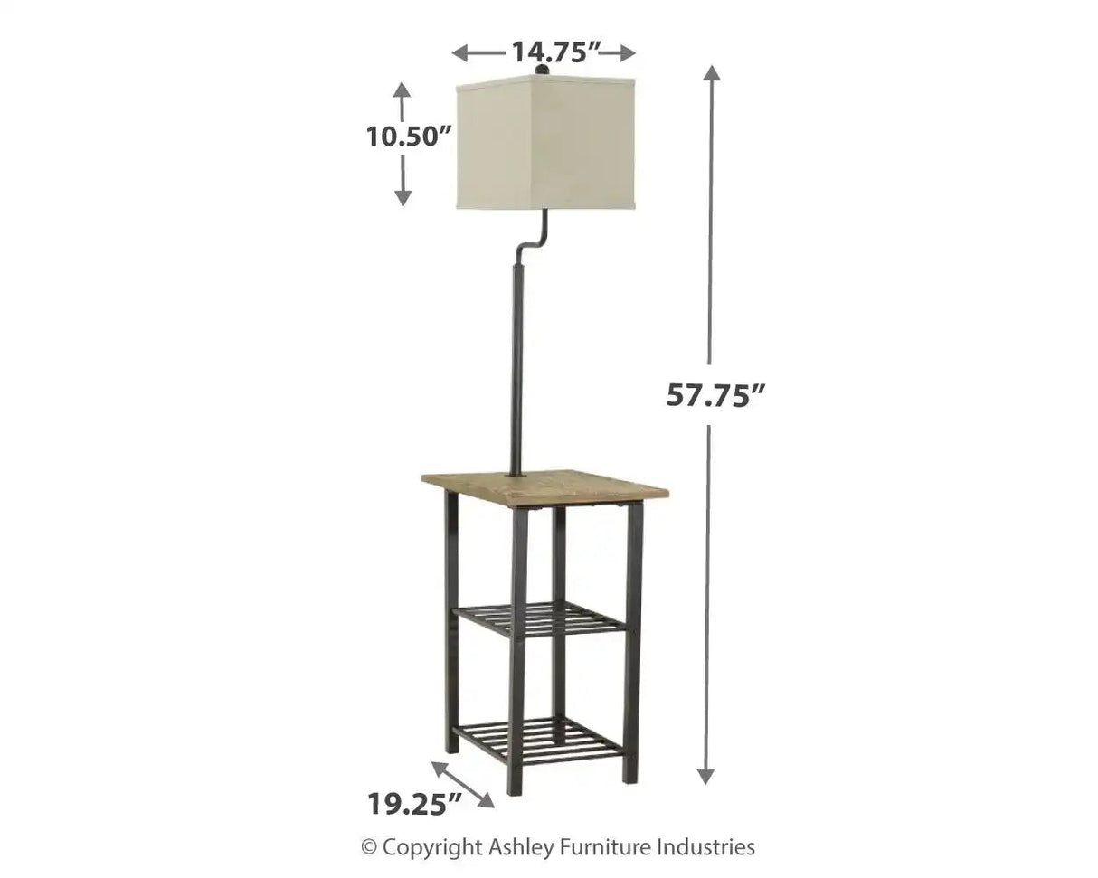 Shianne - Metal Tray Lamp - Black - Best Buy Furniture