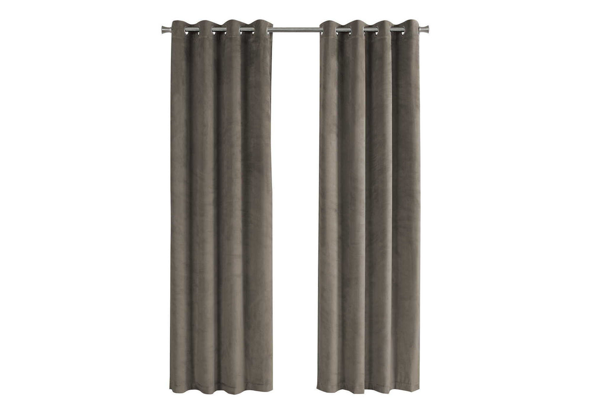 2 Pieces Set, Curtain Panel, Room Darkening, Grommet, Contemporary & Modern - Best Buy Furniture