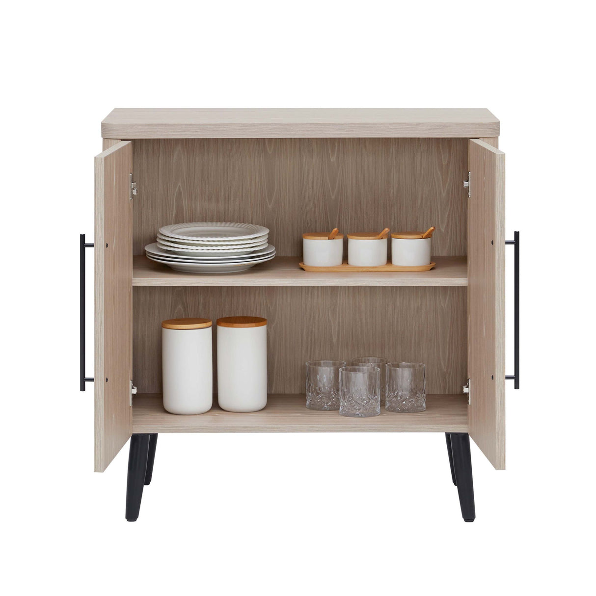Jodie - Fluted Accent Cabinet - Oak