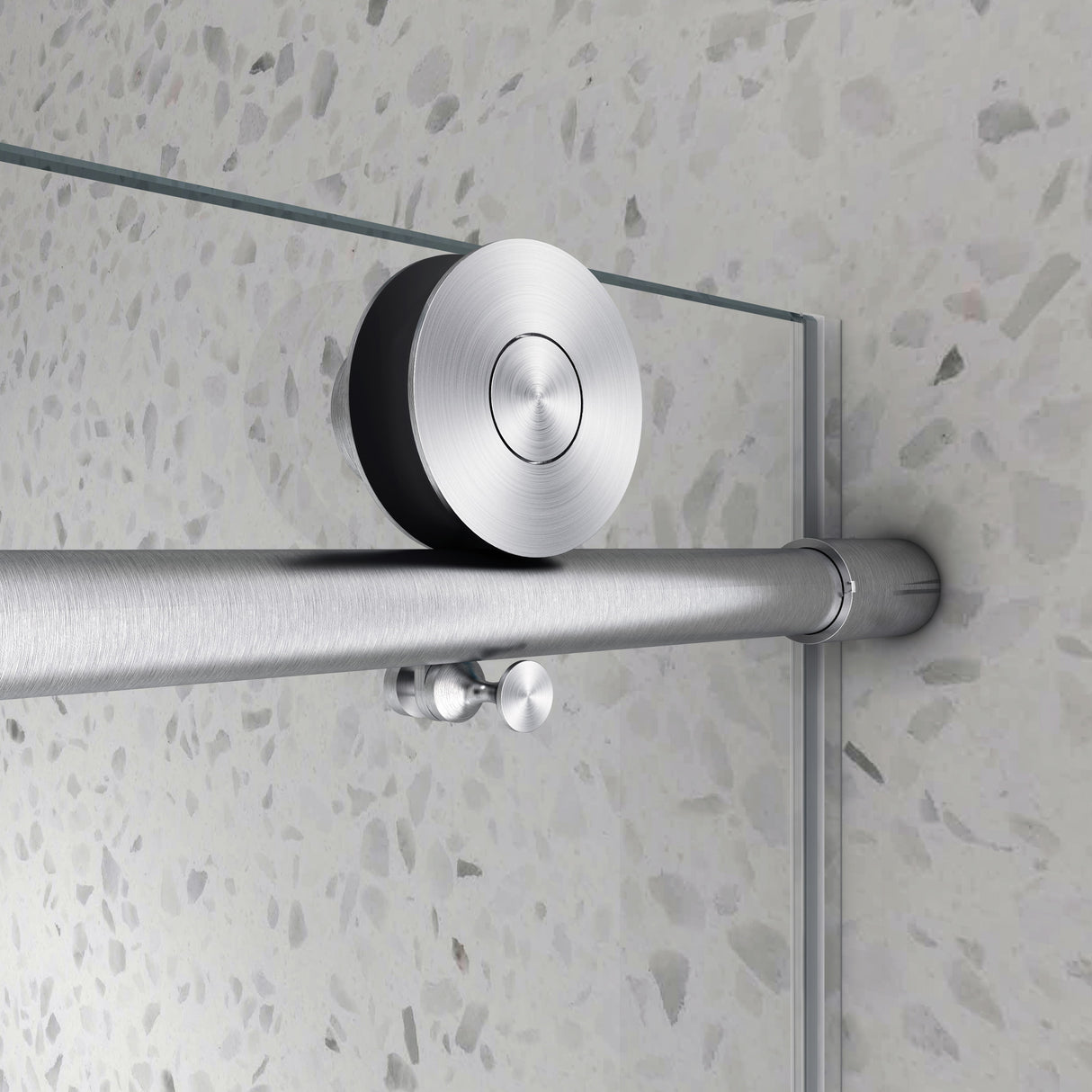 6063 Brushed Nickel Frameless Shower Door