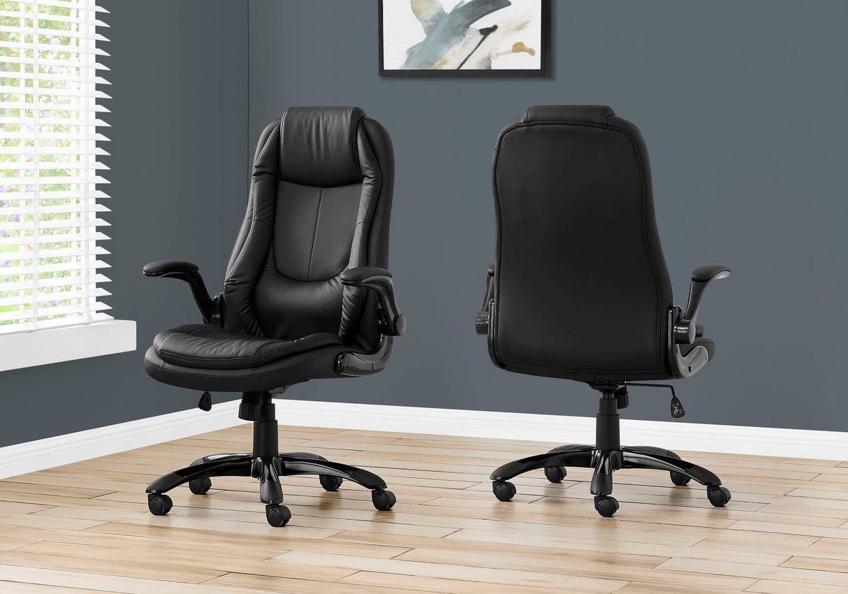 Office Chair, Adjustable Height, Swivel, Ergonomic, Armrests, Contemporary & Modern - Black - Best Buy Furniture