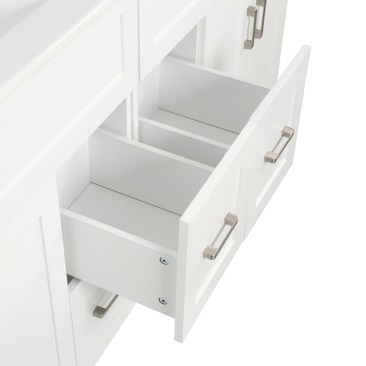 Bathroom Vanity With 2 Doors, 2 Drawers, Adjustable Shelf, Hidden Slides & Soft Close Hinges