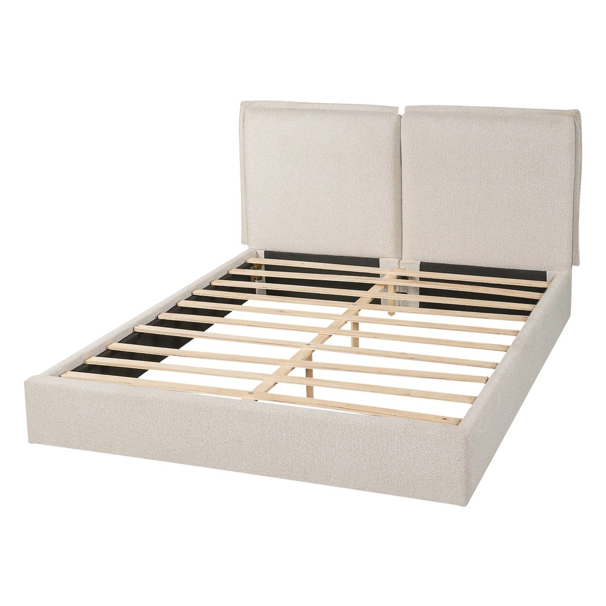 Double-Pillow Upholstered Bed Design