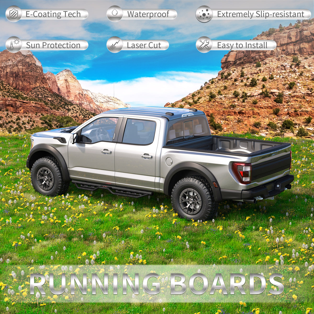 Running Boards for Ford SuperCrew Cab (2015-2026)