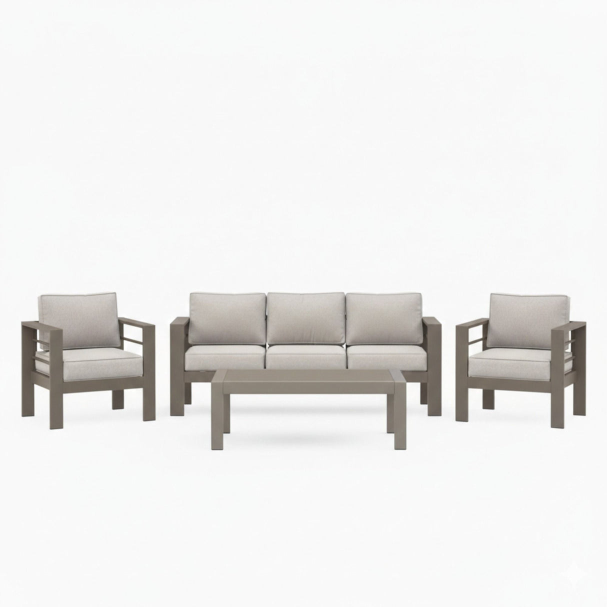 Outdoor Patio Set, All-Weather With Thick Cushions