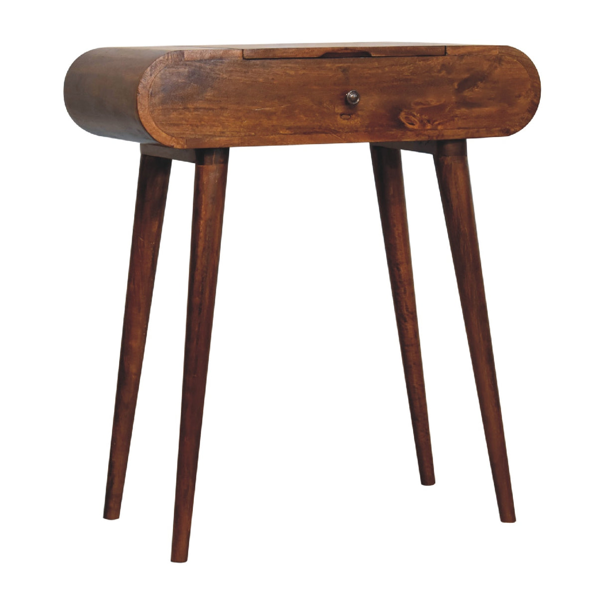 Solid Wood Mini Round Chestnut Fold Vanity