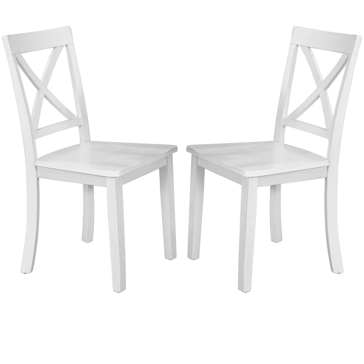 5 Pieces Dining Table And Chairs Set For 4 Persons, Kitchen Room Solid Wood Table With 4 Chairs