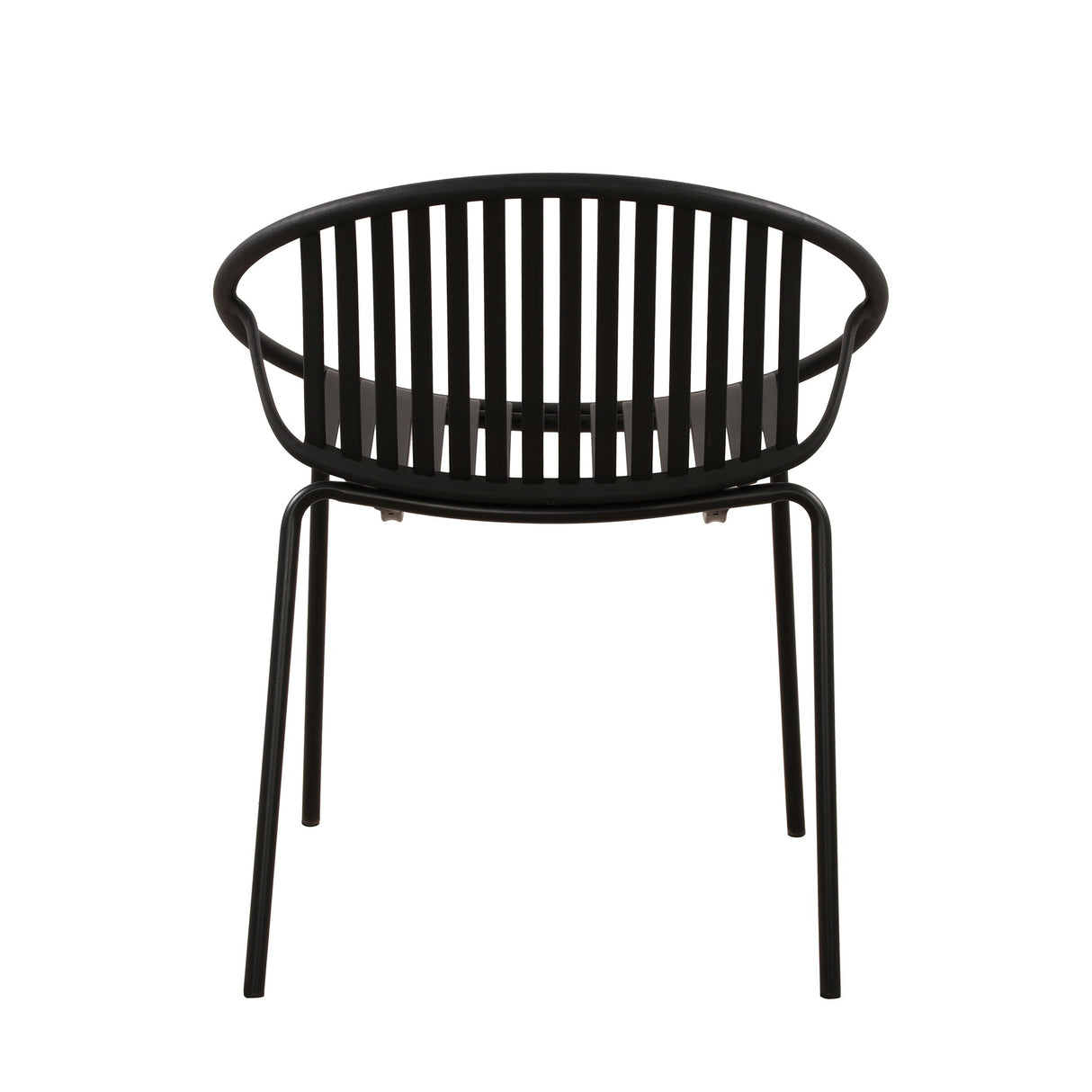 Stackable Outdoor Chairs With Breathable Plastic Backrest (Set of 2)