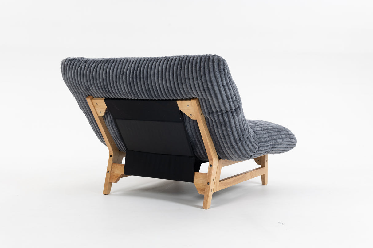 Bean Bag Chair for Adults with Solid Wood Frame