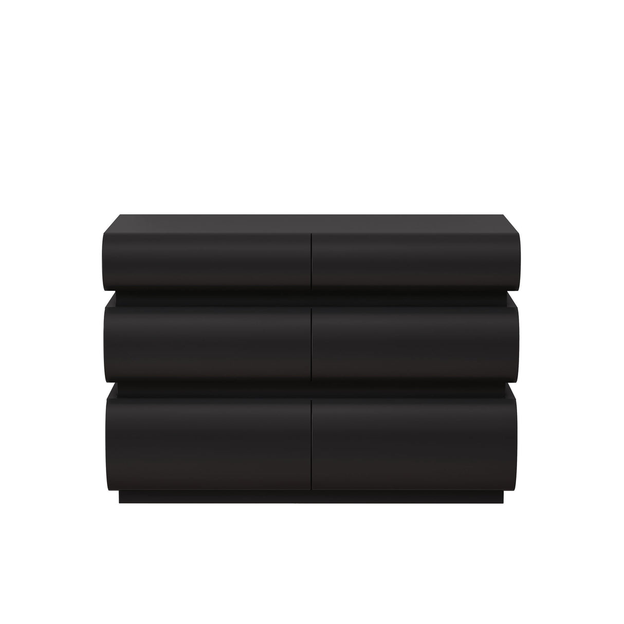 Minimalist Modern 6 Drawer Dresser, Handle Free Design With Wide Storage