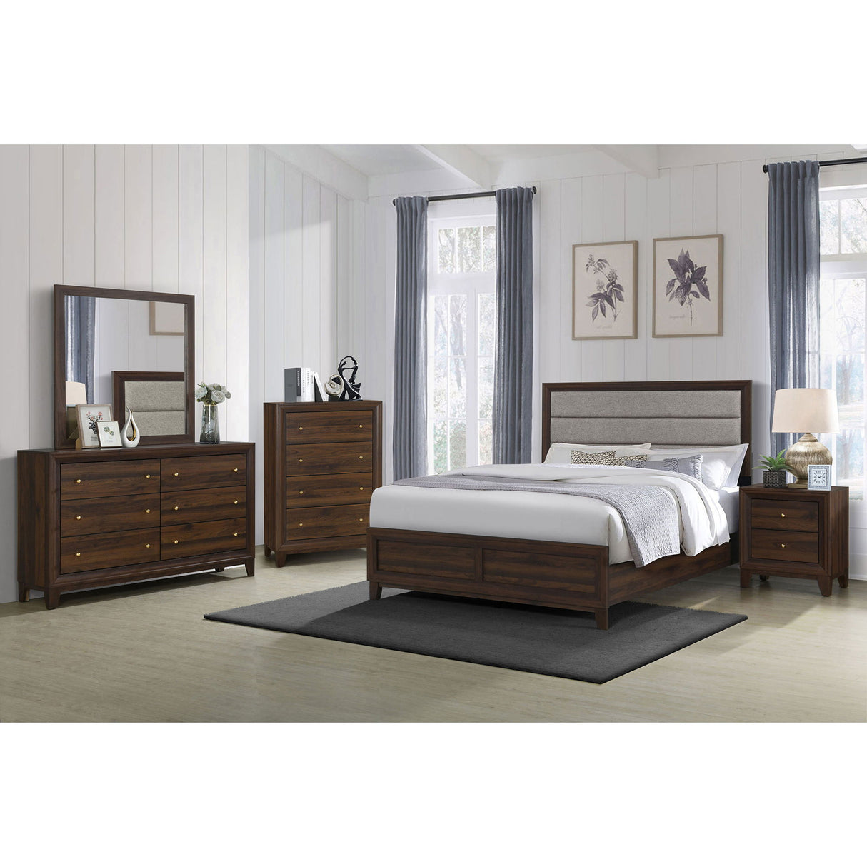 Anza - 4 Drawer Chest Storage Solution - Walnut