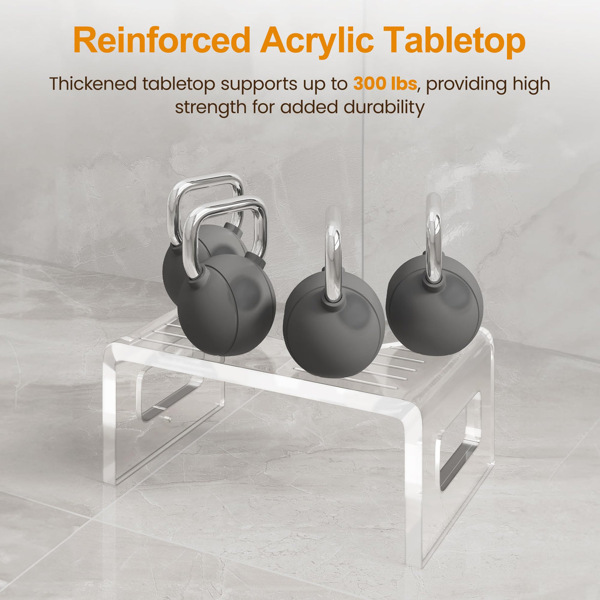 7'' Tall Acrylic Toilet Stool