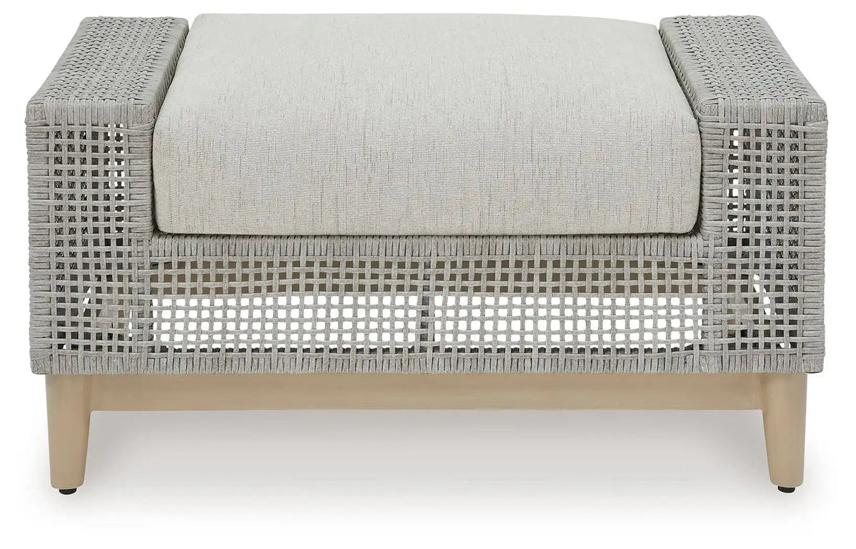 Seton Creek - Ottoman With Cushion - Gray - Best Buy Furniture
