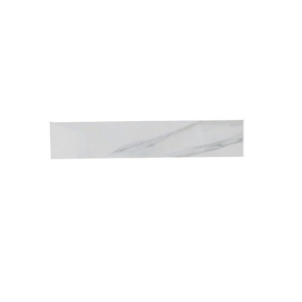 Sintered Stone Bathroom Vanity Top With 4" Backsplash And 22" Sidesplash - Carrara White