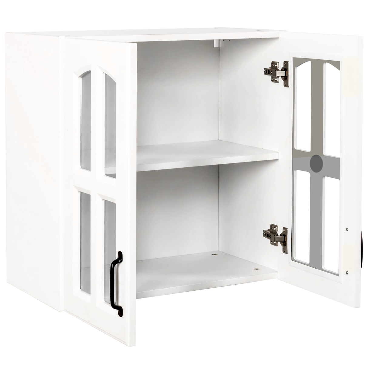 Wall Cabinet with Glass Door and Adjustable Shelves
