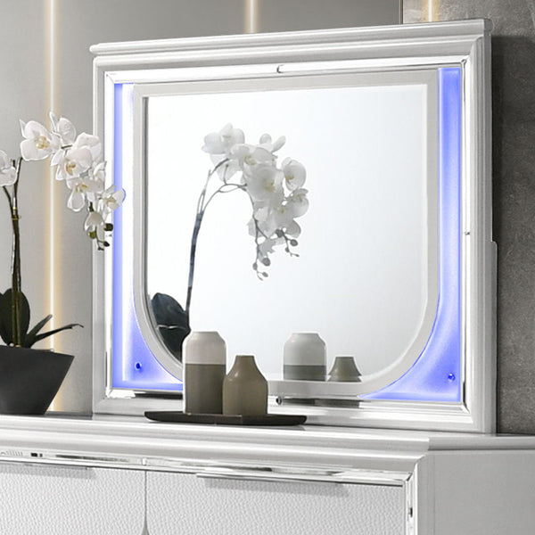 Tarian - Mirror With LED - White - Best Buy Furniture