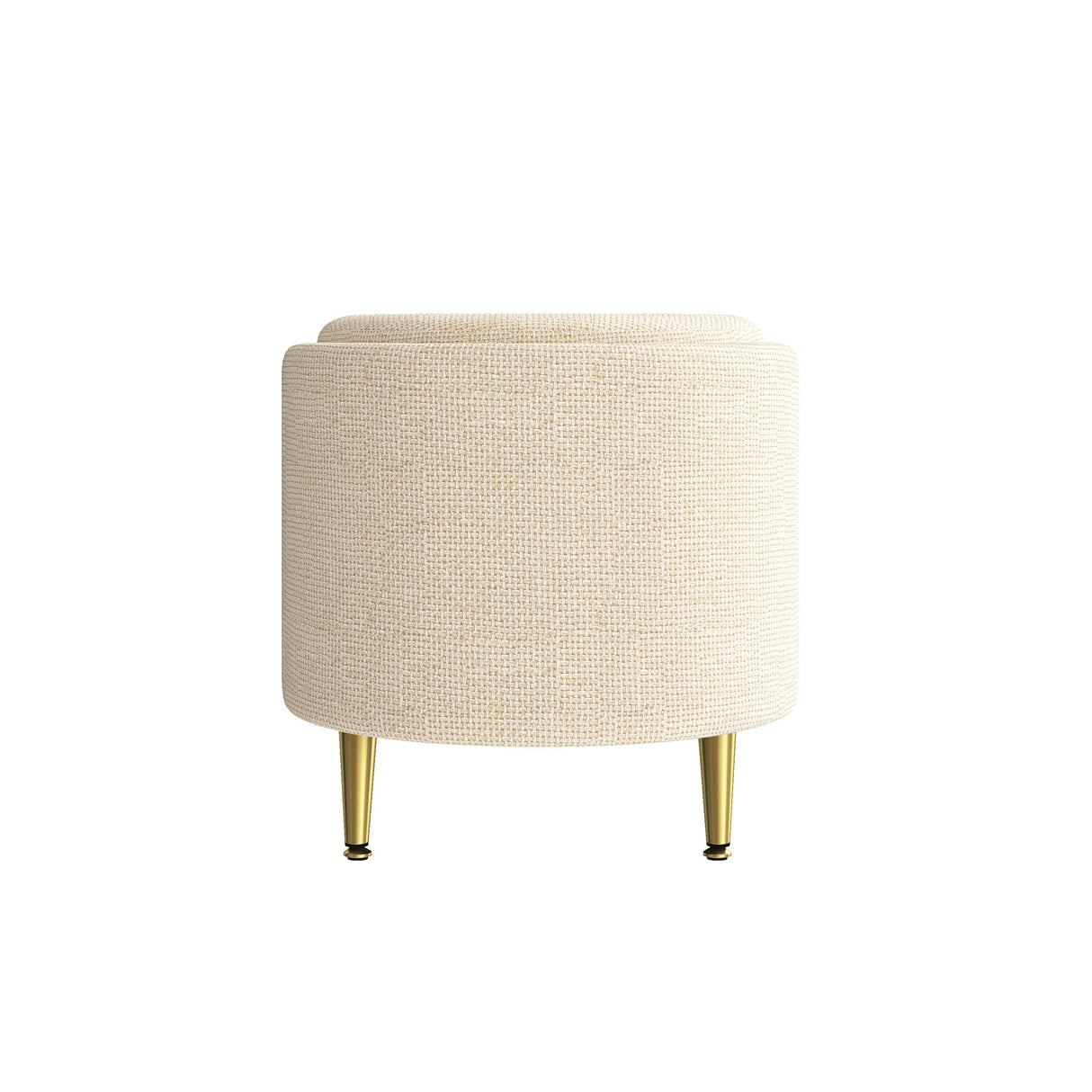 Modern Oval Storage Ottoman With Upholstery