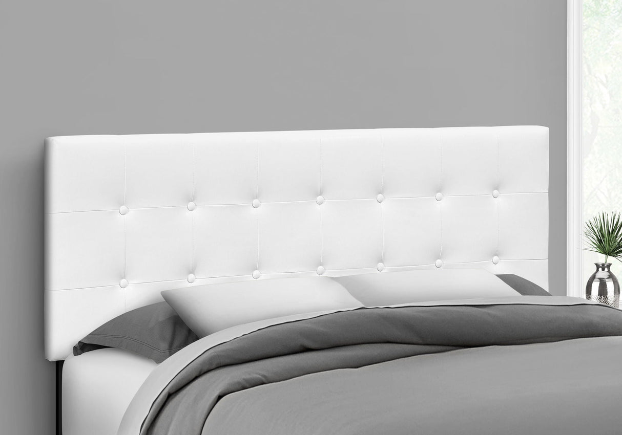 Queen Size Headboard Only Upholstered Leather Look - White - Best Buy Furniture
