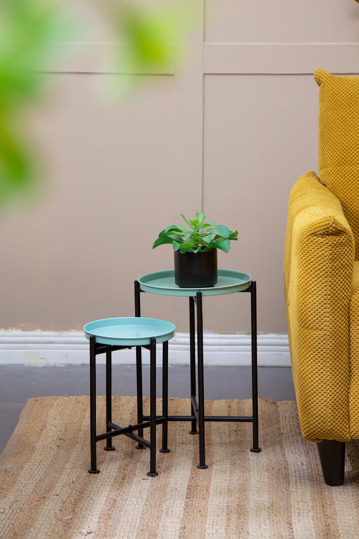 Set of 4 Multicolor Nesting Plant Stands