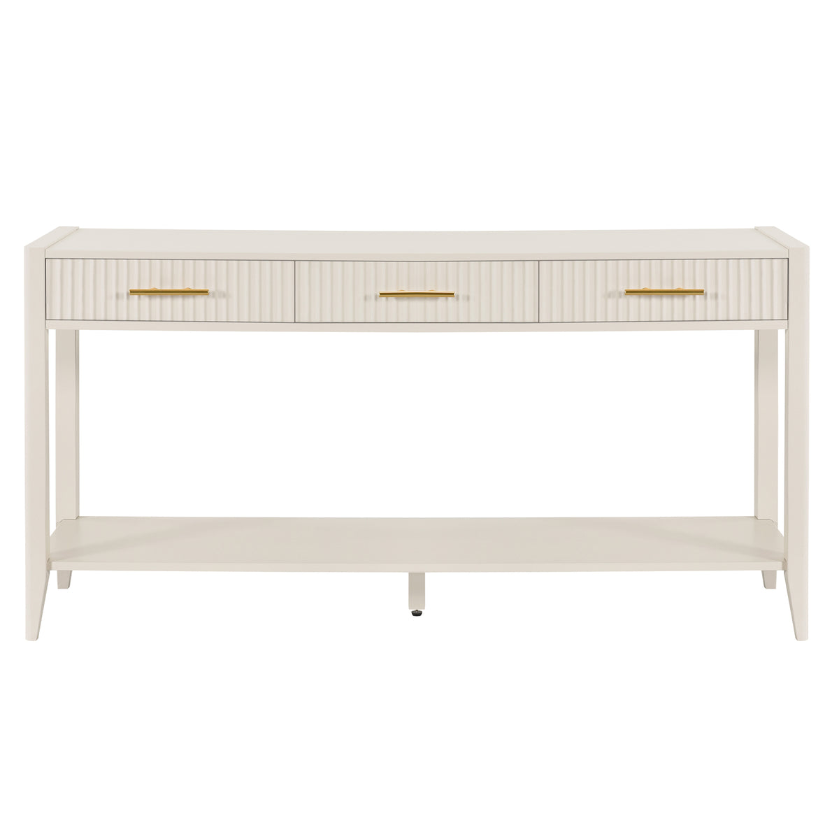U Style 60" Painted Console Table with 3 Drawers