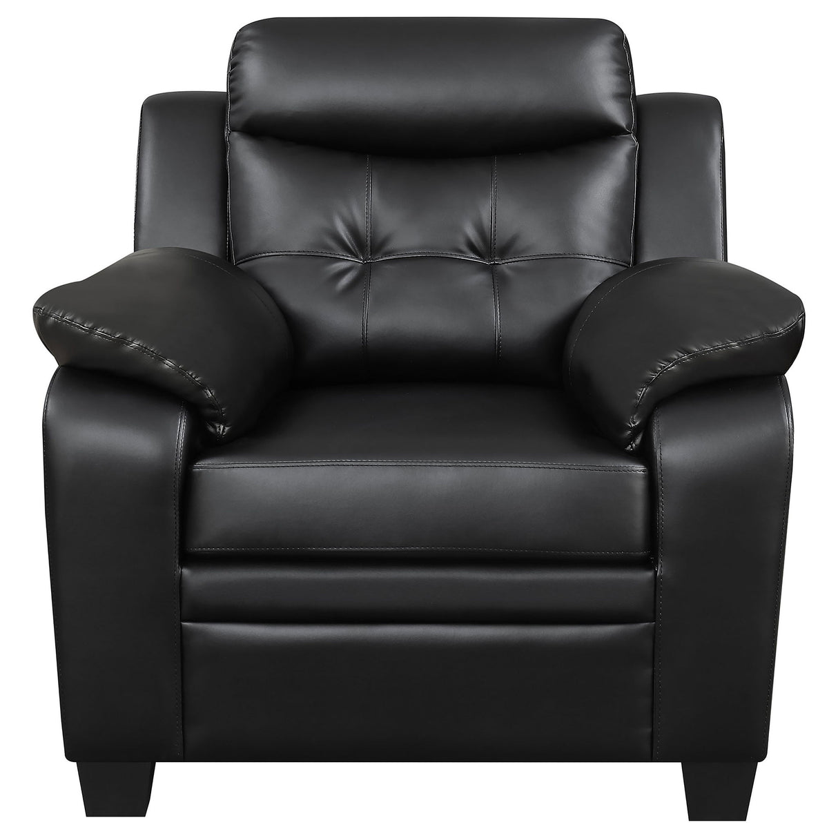 Winchell - Upholstered Padded Arm Tufted Accent Chair - Black