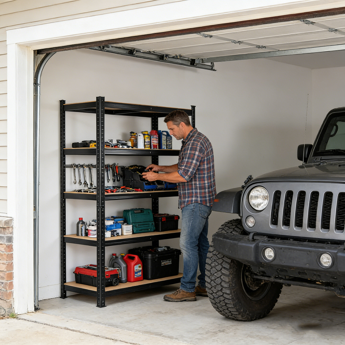 2000LBS Capacity Garage Storage Shelves Heavy Duty
