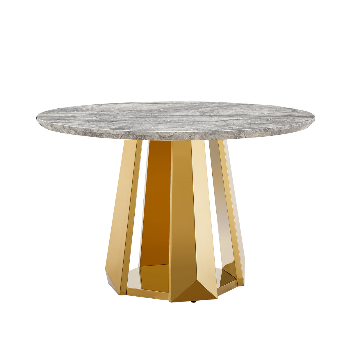47" Round Marble Dining Table