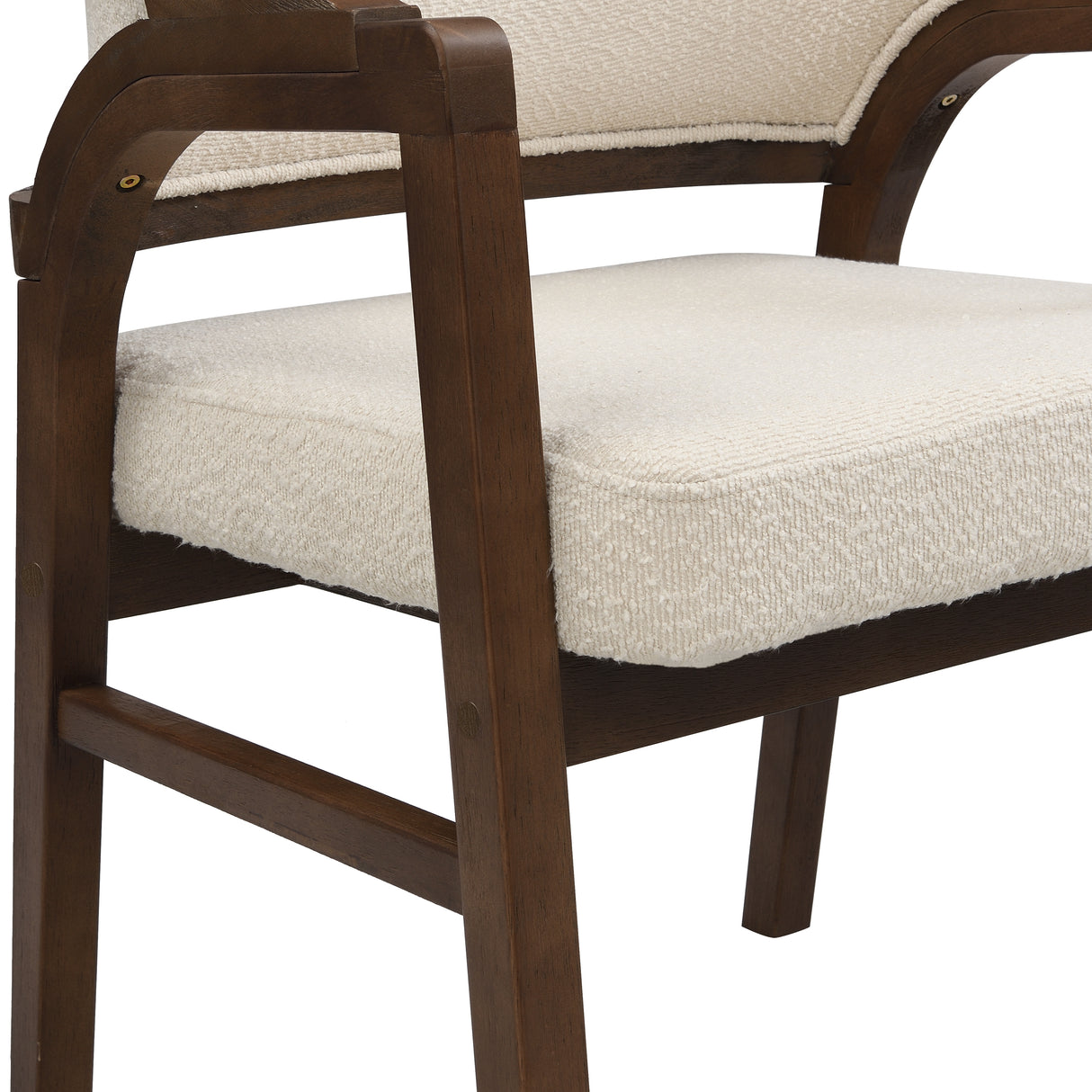 Wooden Frame Dining Chair with Upholstered Back (Set of 2)