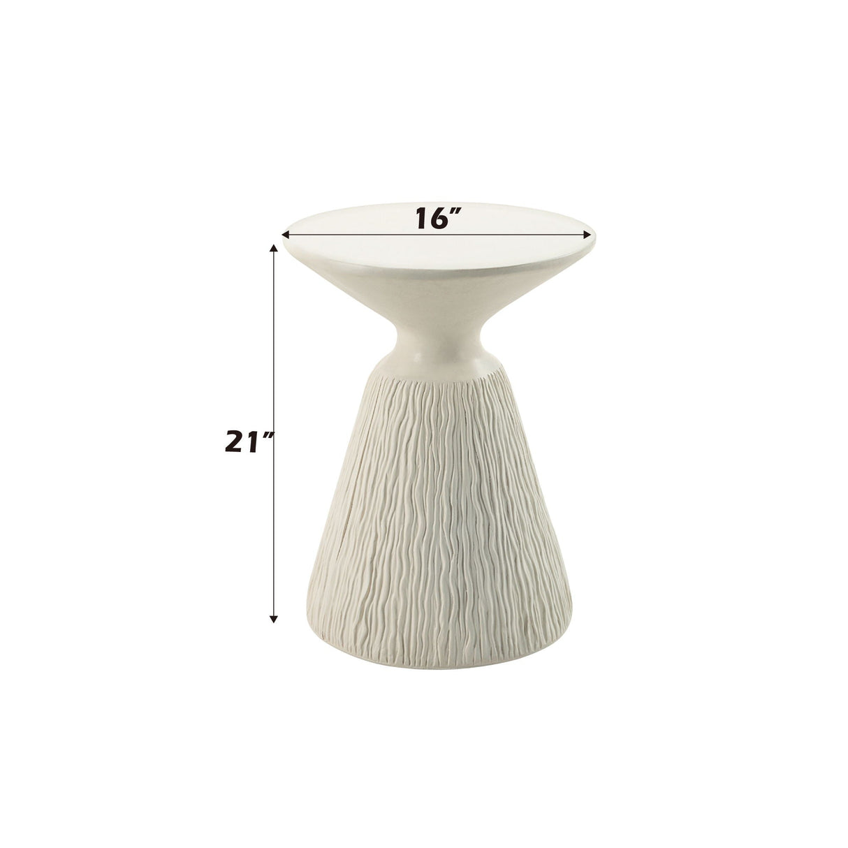 Duane - Fiber Concrete Accent Table - White - Best Buy Furniture