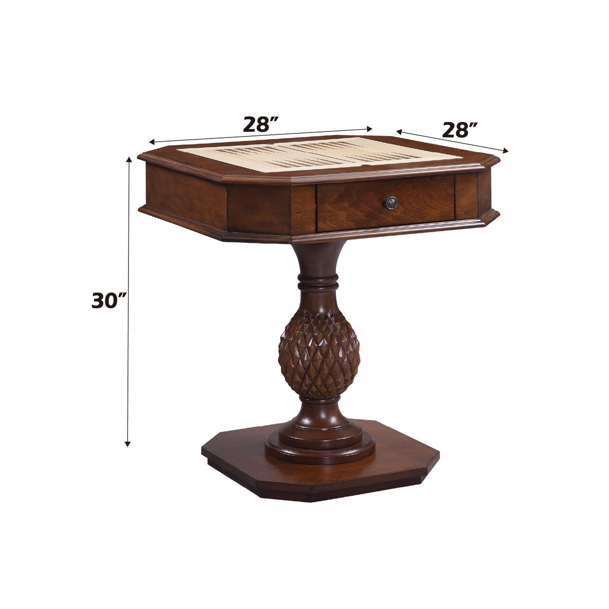 Bishop - Reversible Chess Checker Game Table With Game Tray (Chess Fingures Not Included) - Cherry - Best Buy Furniture