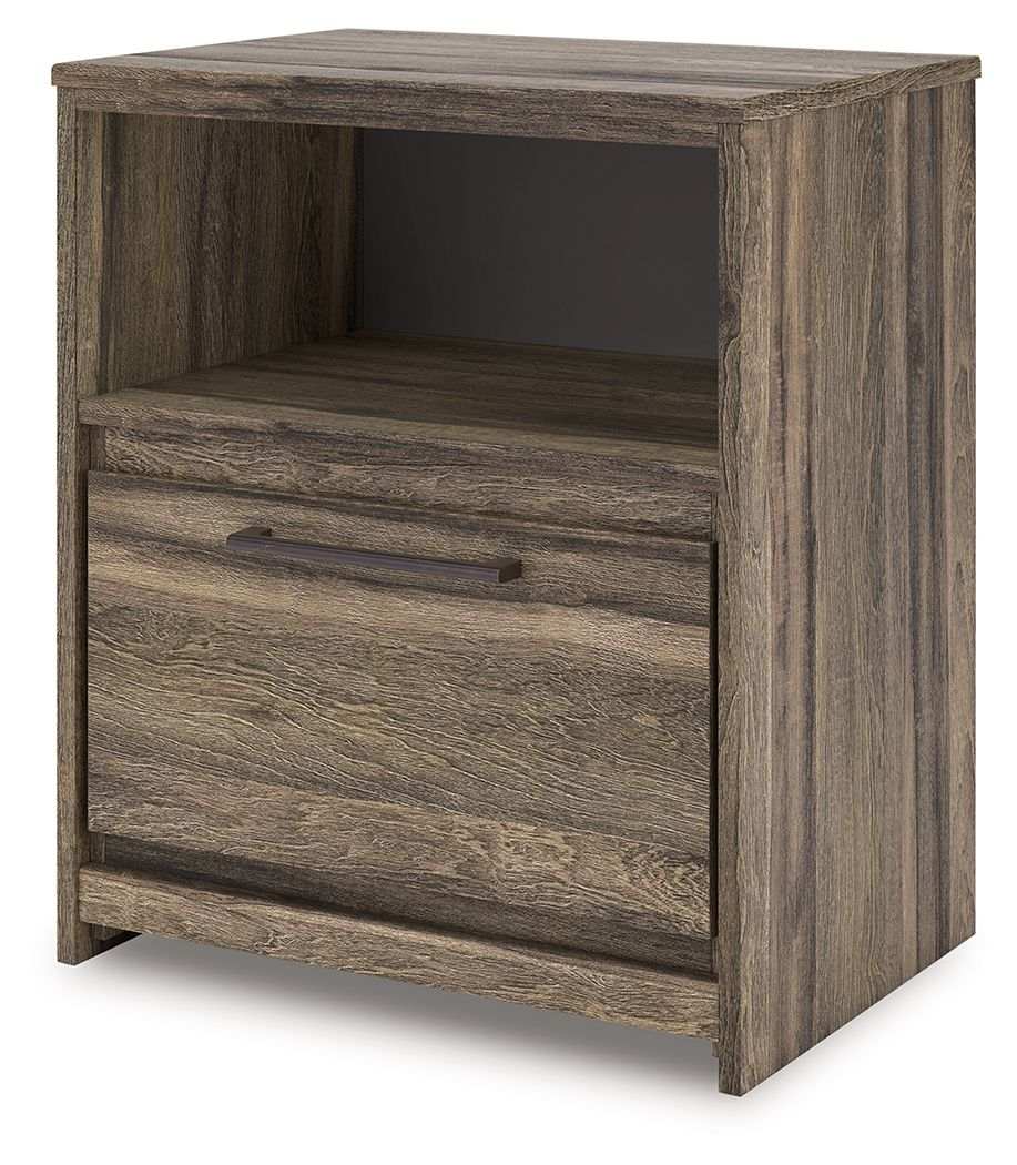 Elbrim - One Drawer Night Stand - Brown - Best Buy Furniture