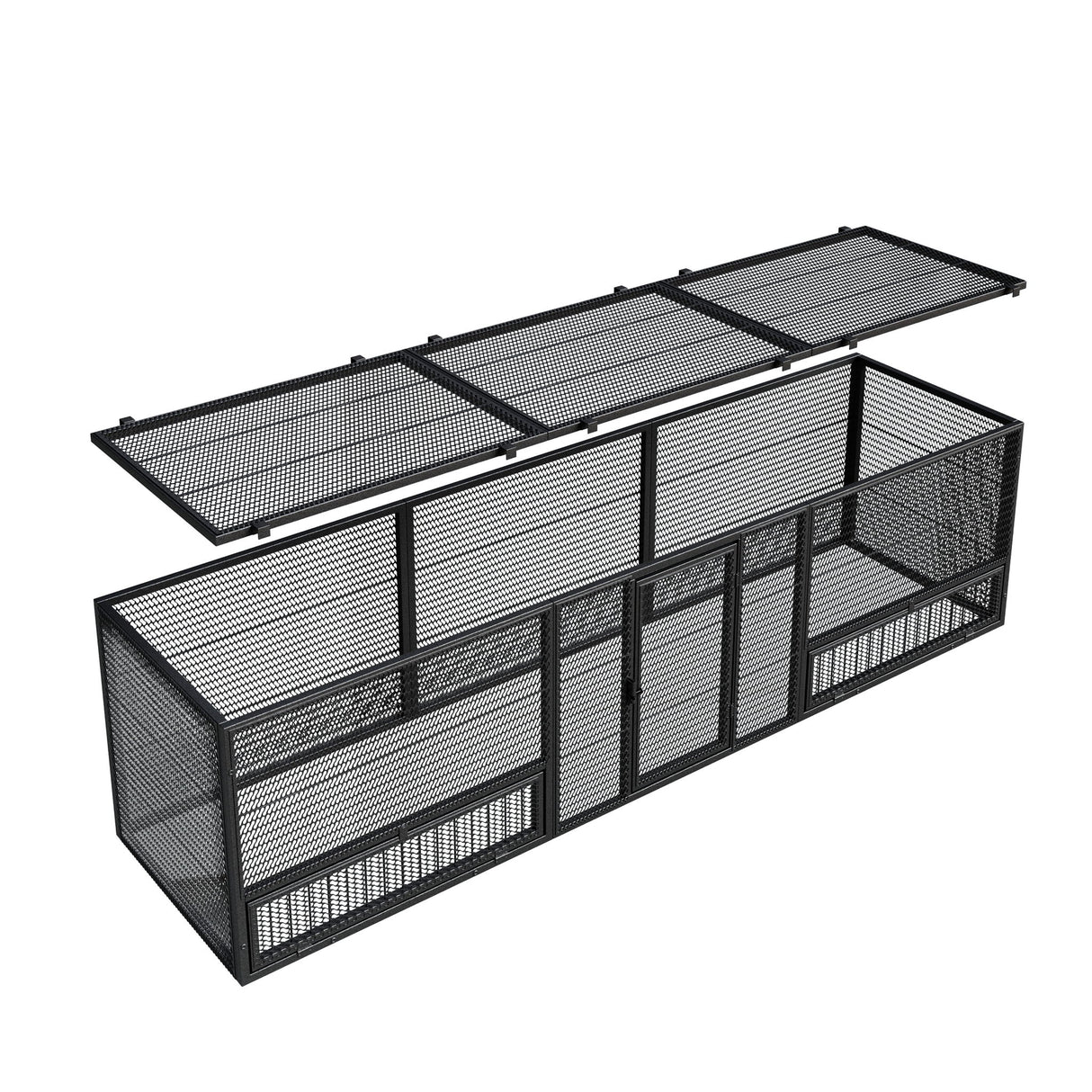 Thickened Chicken Coop For Outdoor - Black / Silver