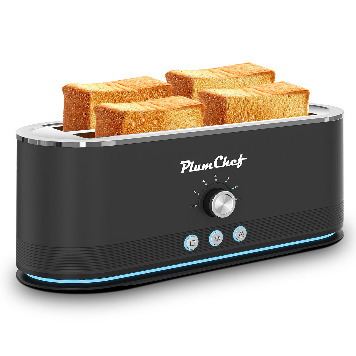 4-Slice Stainless Steel Toaster with 7 Browning Settings