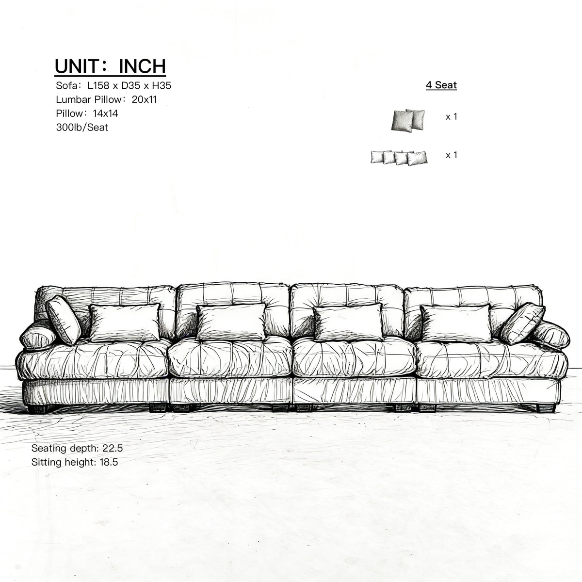 Modular Sectional Sofa Cloud Couch