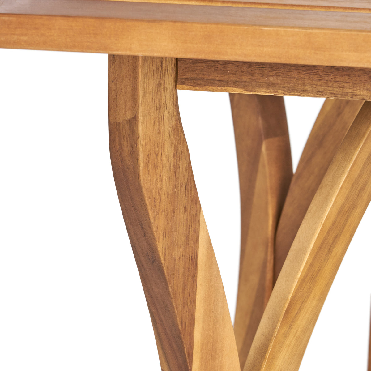 Outdoor 59 Inch Rectangular Solid Wood Dining Table - Teak Finish