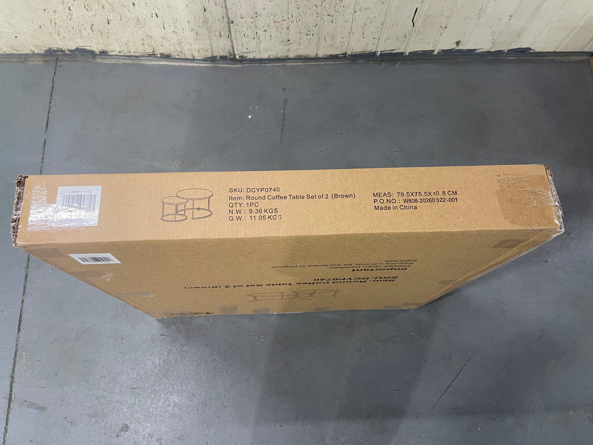 27.6in Nesting Coffee Table Set of 2