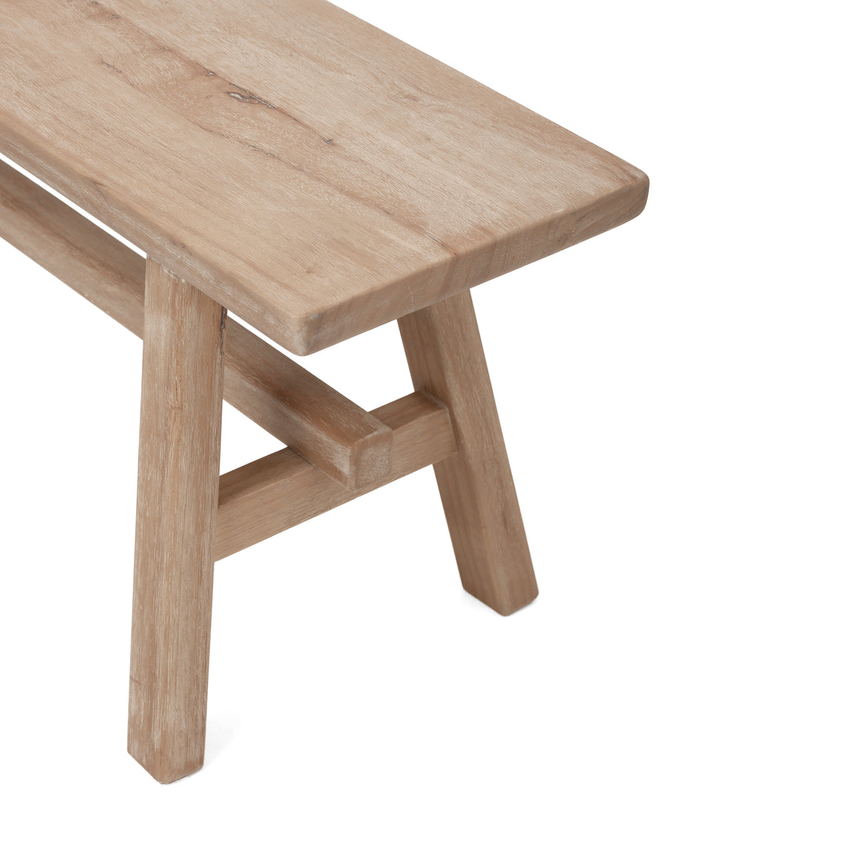 55" Farmhouse Wood Bench - Rustic Solid Wood Dining Room & Entryway Bench