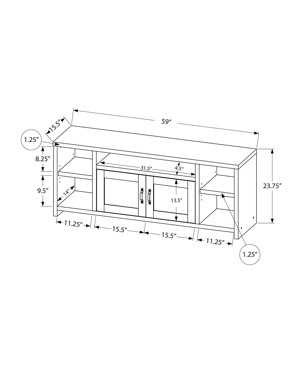 TV Stand Console Media Entertainment Center Storage Cabinet For Living Room - Best Buy Furniture