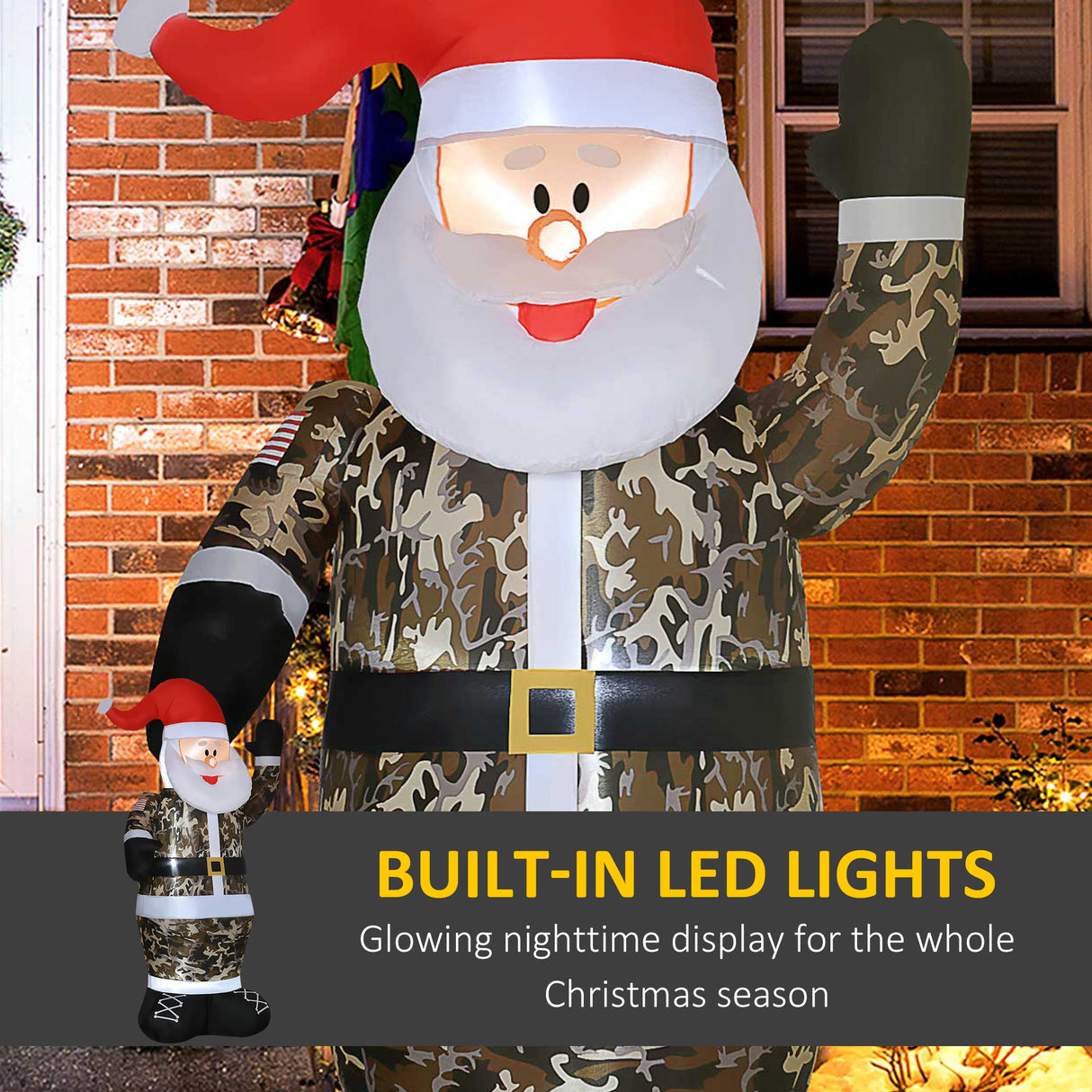 HOMCOM 8' Christmas Inflatables Outdoor Decorations