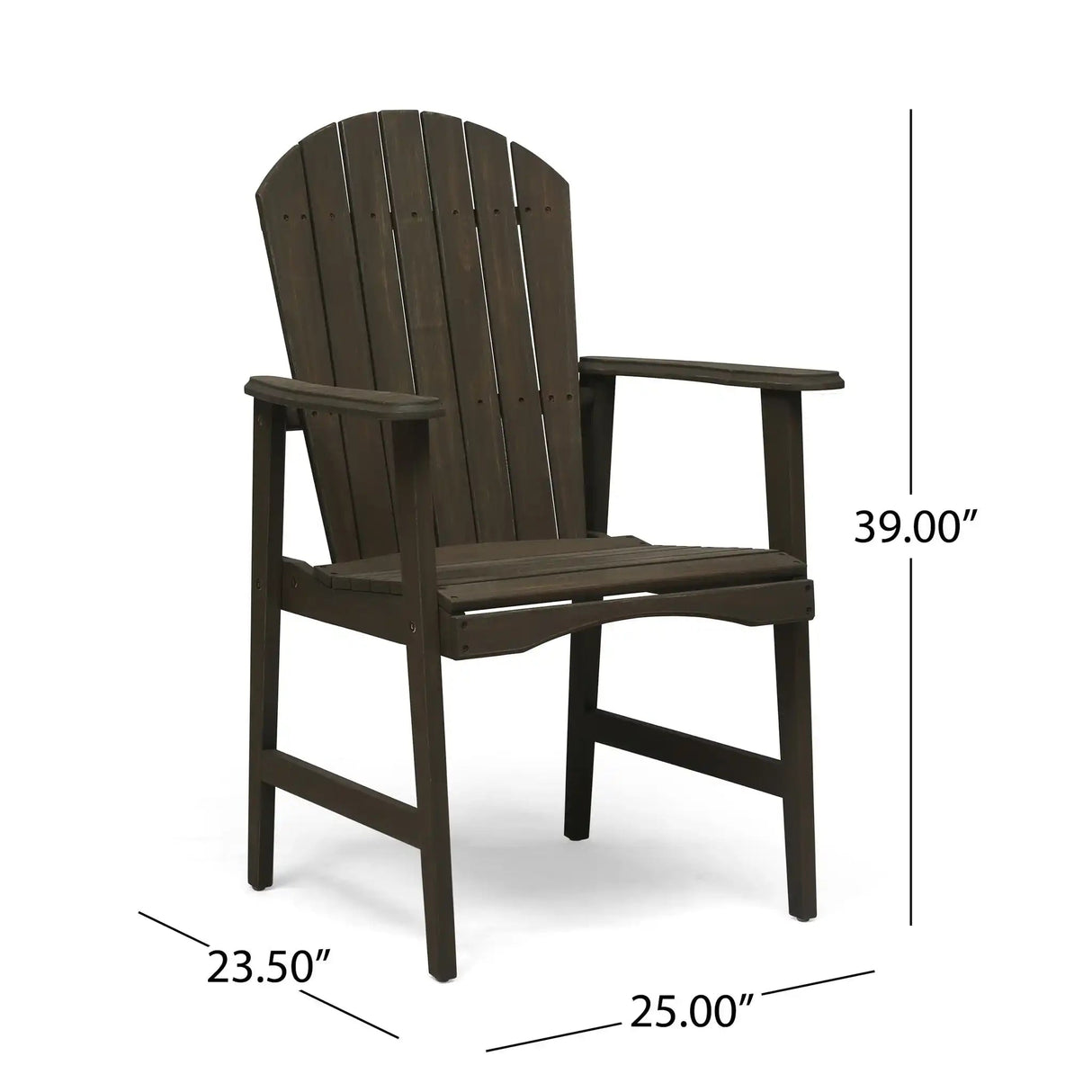 Outdoor Weather Resistant Acacia Wood Adirondack Dining Chairs (Set of 2) - Best Buy Furniture