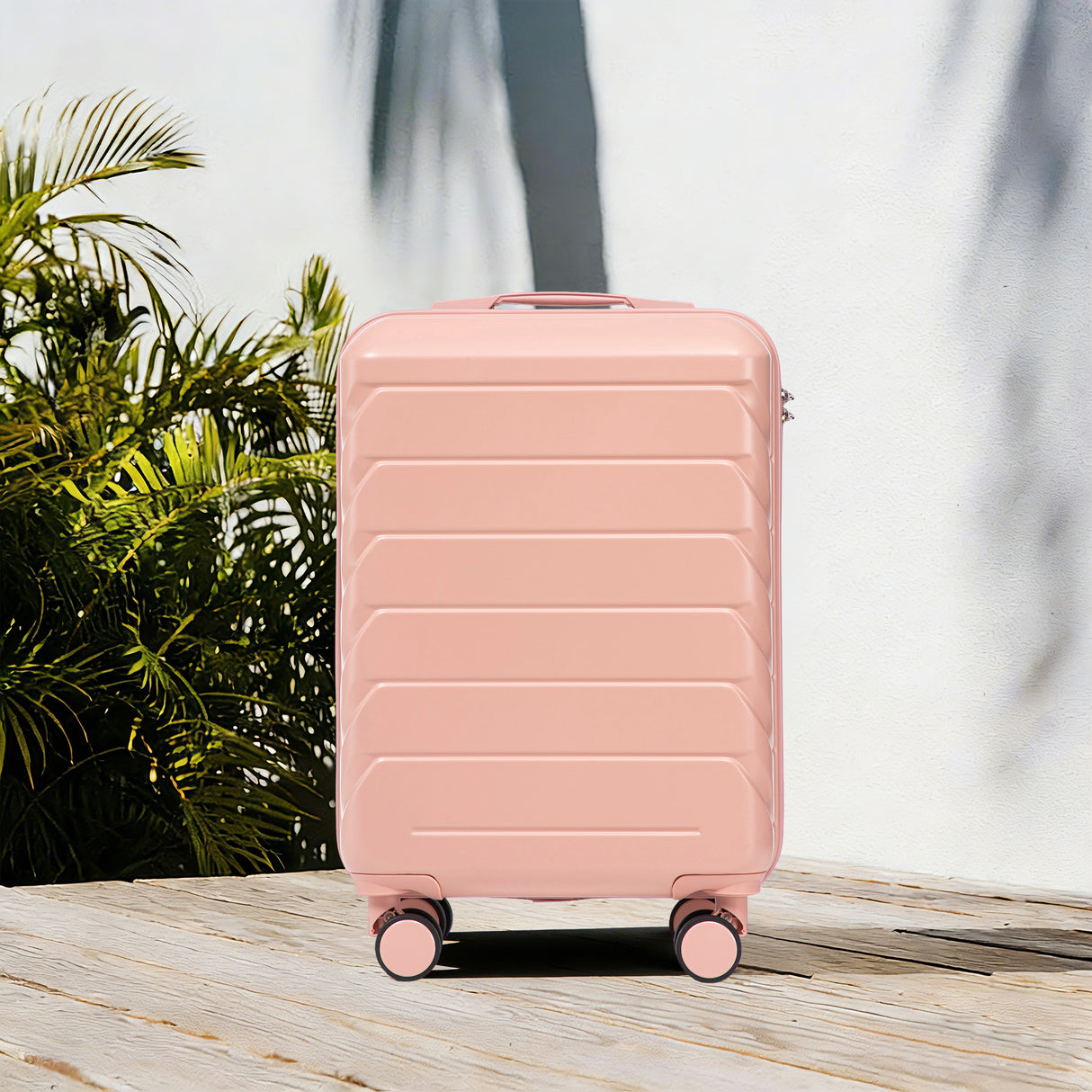 20 Inch ABS Hard Shell Travel Checked Luggage - Pink