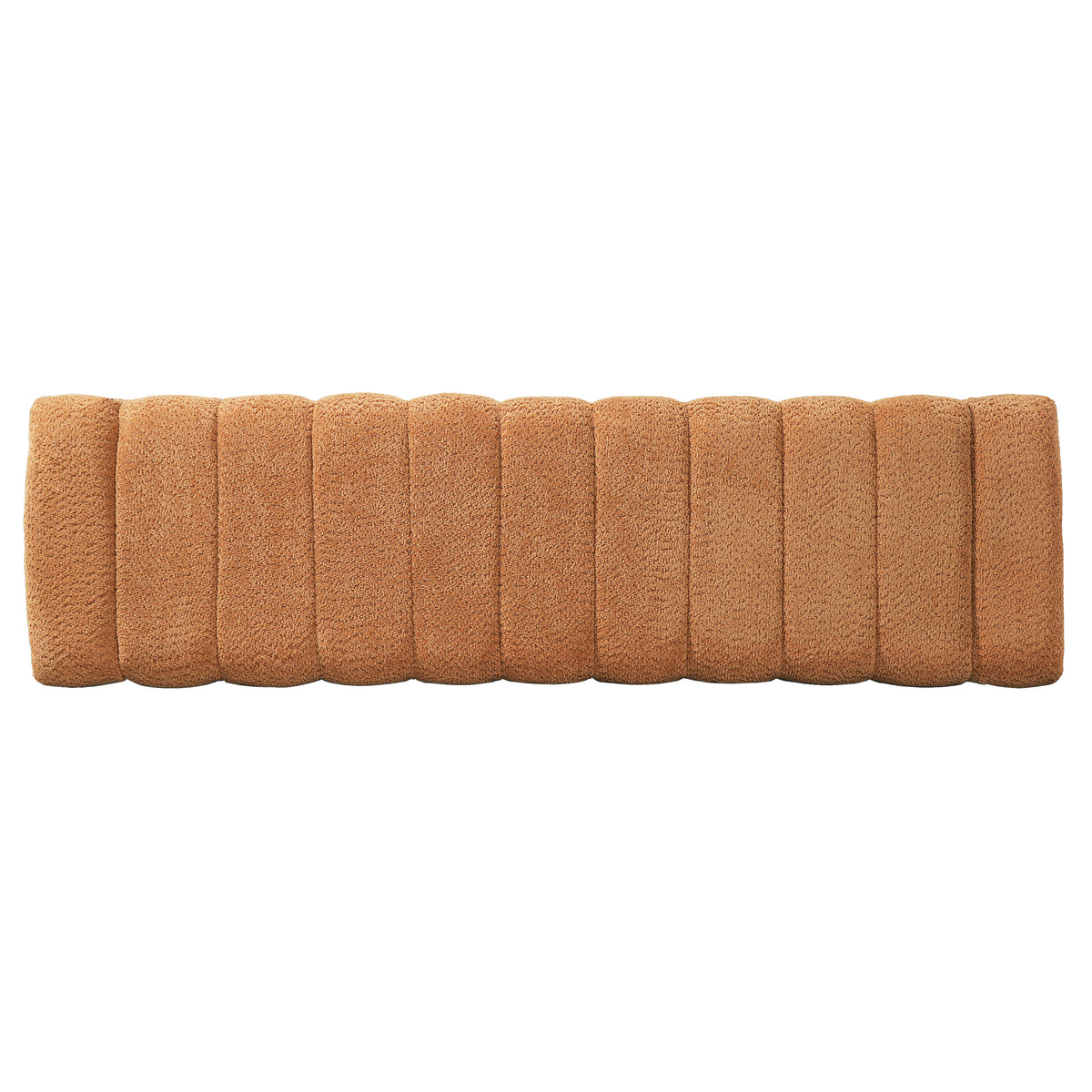 63-Inch Modern Minimalist Multi-Functional Boucle Bench in Orange