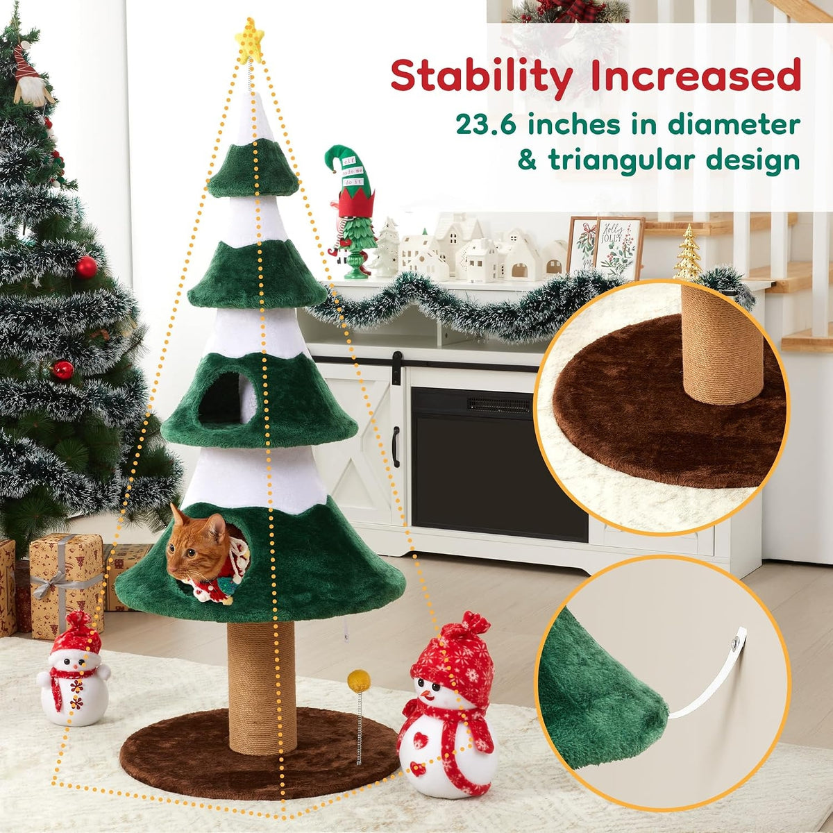 62" Cat Tree with Heavy Duty Base