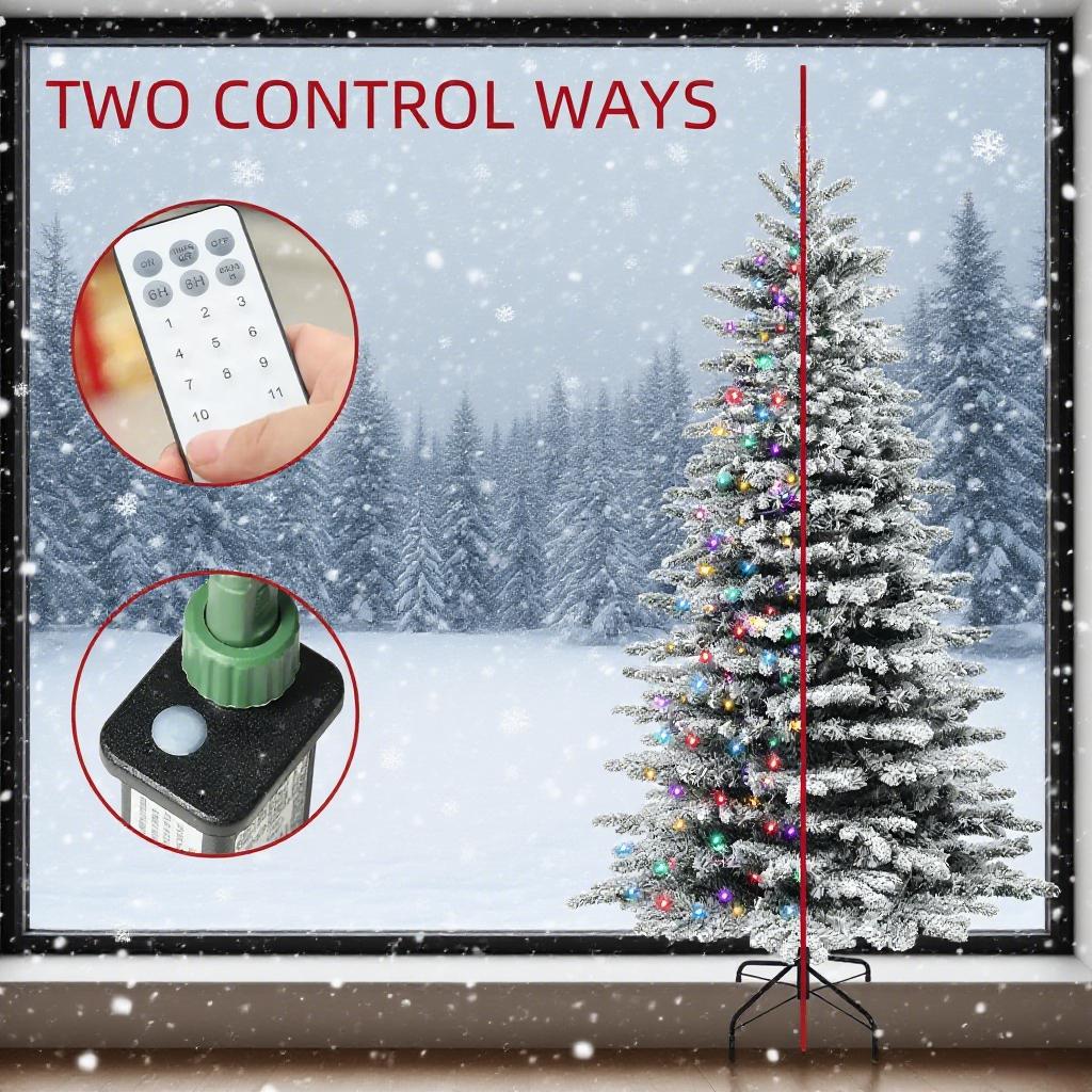 6.5ft Snow Flocked Artificial Christmas Tree