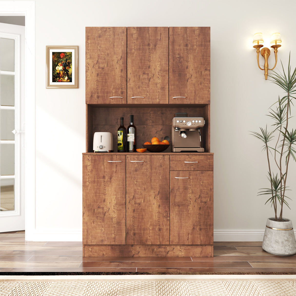 70.87" Tall Wardrobe & Kitchen Cabinet