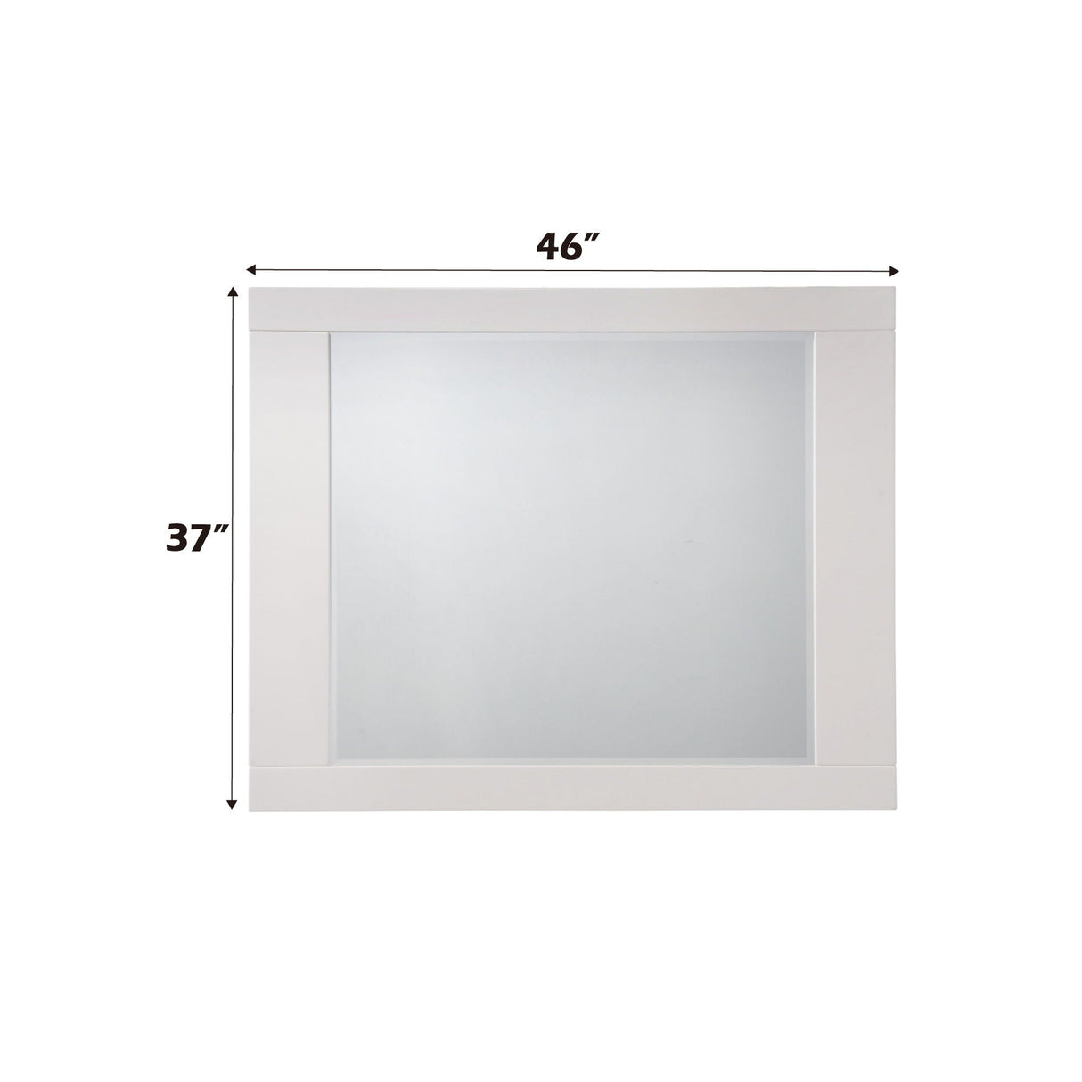 Naima II - High Gloss Mirror - White - Best Buy Furniture