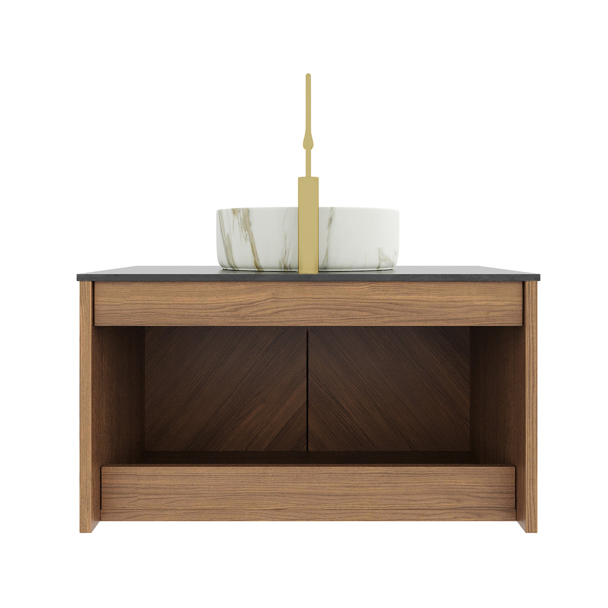 ARAI 30" Bathroom Vanity & Sink, Floating Plywood Storage Cabinet with 2 Doors