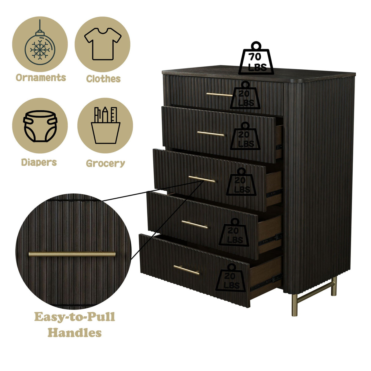 Clayten - Chest - Espresso - Best Buy Furniture