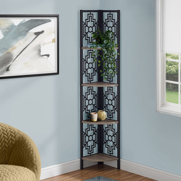 Bookshelf, Bookcase, Etagere, 4 Tier Corner, For Office, Transitional - Best Buy Furniture